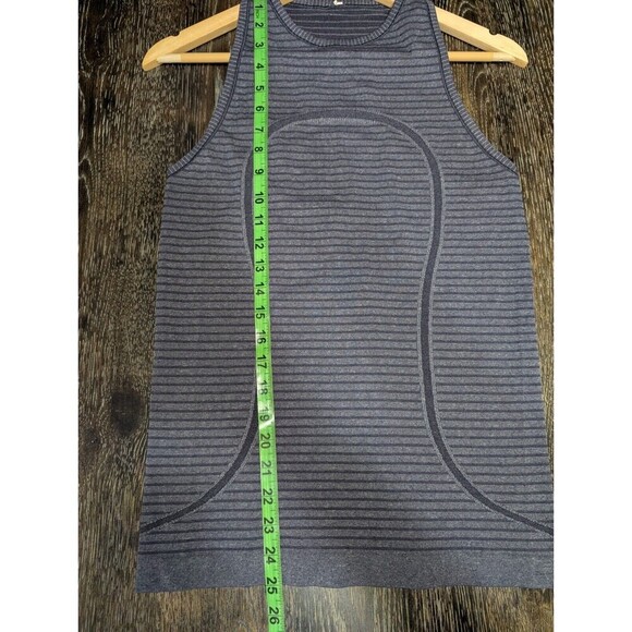 Lululemon Run Swiftly Tech Tank Rugby Stripe Black Grape Size 6 - Picture 7 of 8